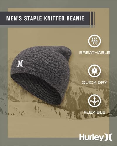 Image of Hurley Mens Beanie Icon Staples Lightweight Winter Hat