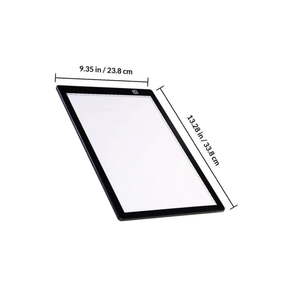 Kichvoe Table Lumineuse A4 Portable en Acrylique avec Aimants et Règle Intégrée, Planche à Dessin Légère pour Pratique de Peinture et Scrapbooking, Câble USB Inclus