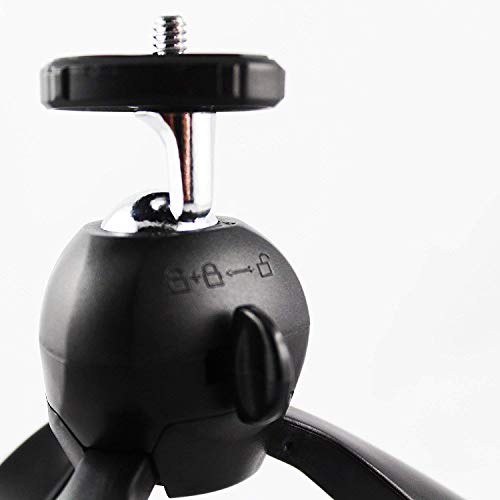 Image of Mshine 360 Degree Mini Tripod Stand for Mobile Phones, DSLR and Action Cameras, Portable Adjusatable Phone Mount Holder for Vlogging, YouTube Videos (Pack of 1) Black