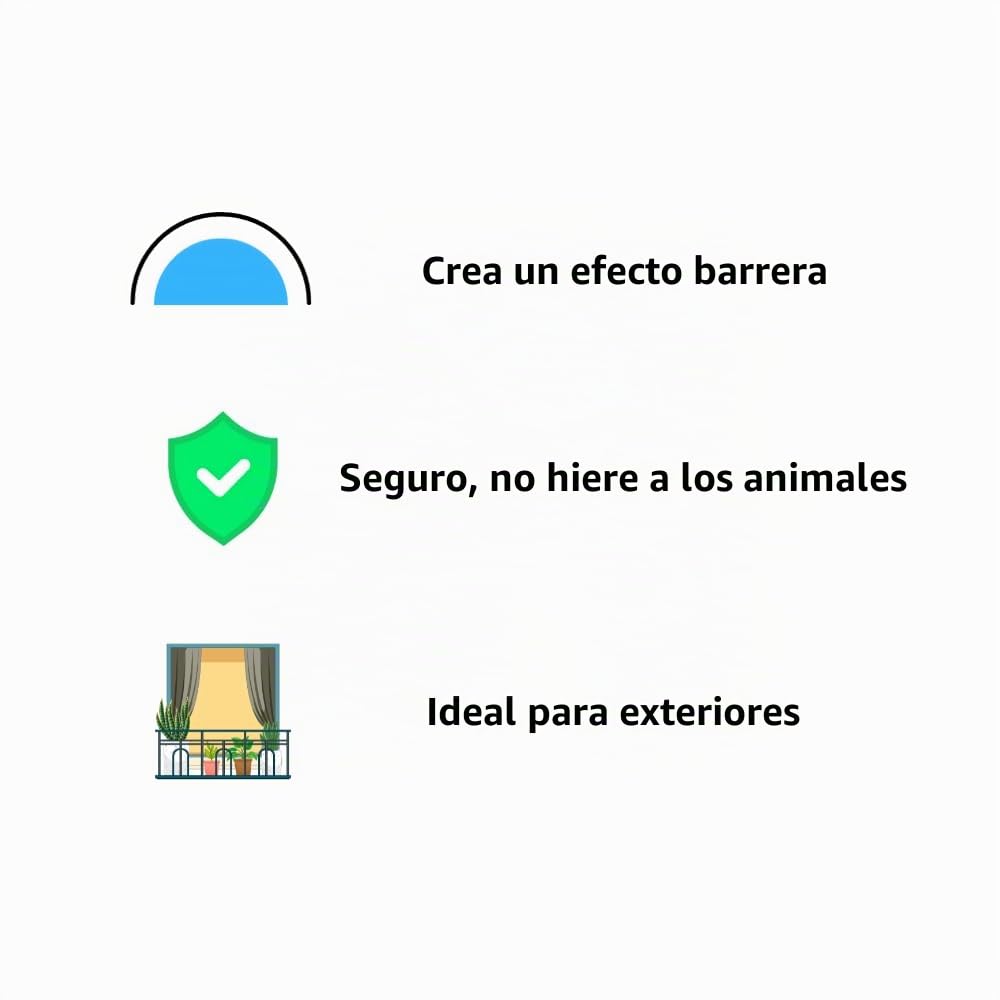 Sandokan Ahuyentador de Palomas Spray 1 Litro, Repelente Natural de Aves Listo para Usar, Disuasorio Líquido para Balcones y Ventanas Sin Gas, Fabricado en Italia