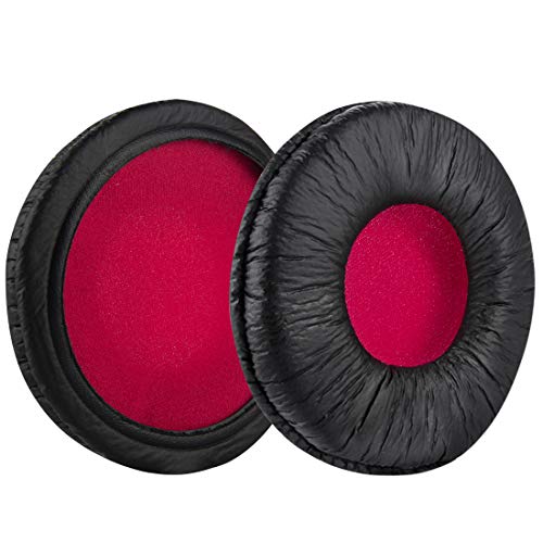 Image of Geekria Replacement Ear Pads for Sony MDR-V55, V500DJ Headphones Ear Cushions, Repair Parts (Black Red)