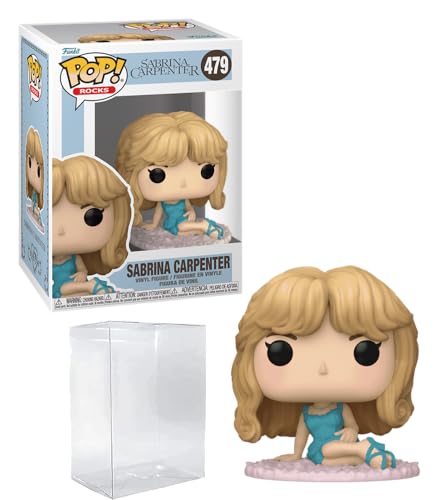 Sabrina Carpenter in Night Gown #479 Funko POP! Rocks Figurine Bundle with HOFSM Protector Case