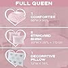Intelligent Design Queen Comforter Set, 4 Piece Metallic Hearts Cozy Bedroom Set for Girls, Queen Bed Set Soft & Plush Comforter, All Season Fluffy Bedding Set, Rosalie, Full/Queen, Pink Silver #5