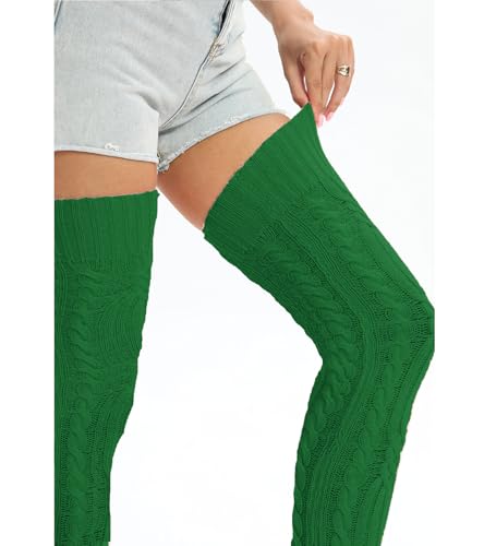 Image of Sexybody Women's Thigh High Socks Over the Knee Knit Socks, Winter Leg Warmers Stockings Knee High Tube Arctic Fleece