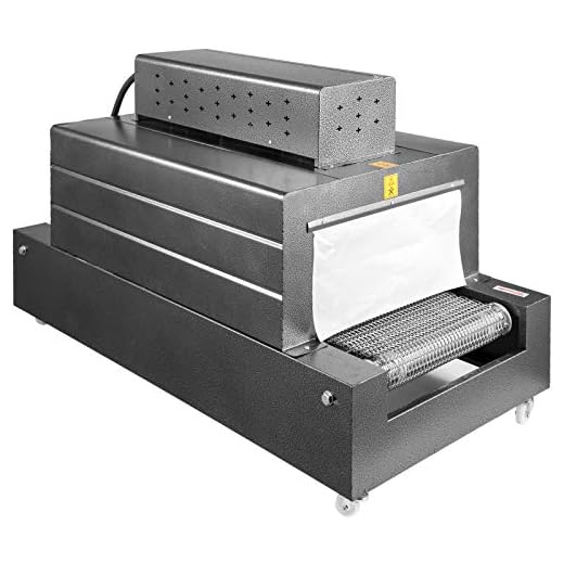 BestEquip Heat Shrink Machine, 15.7 x 7.87in Shrink Tunnel Machine, 6800W Heat Shrink Packaging Machine Mesh, Type BS4020 8KG Load Capacity 40 x 20CM, Heat Tunnel Wrapping Machine 220V For PVC/PP/PE
