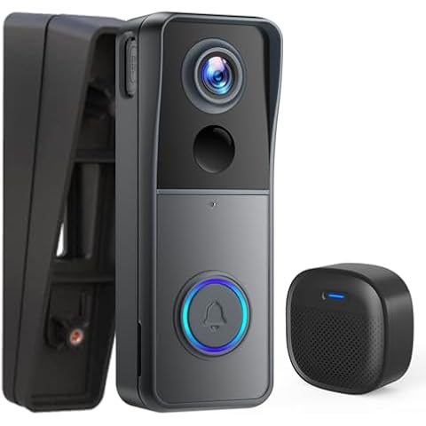 XTU J9 Video Doorbell with Door Angle Mount Cover