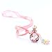 Aromatherapy Essential Oil Difusser Jewelry Painted Glass Beads Bracelet With Oil Pendant Cork Cover (Pink)