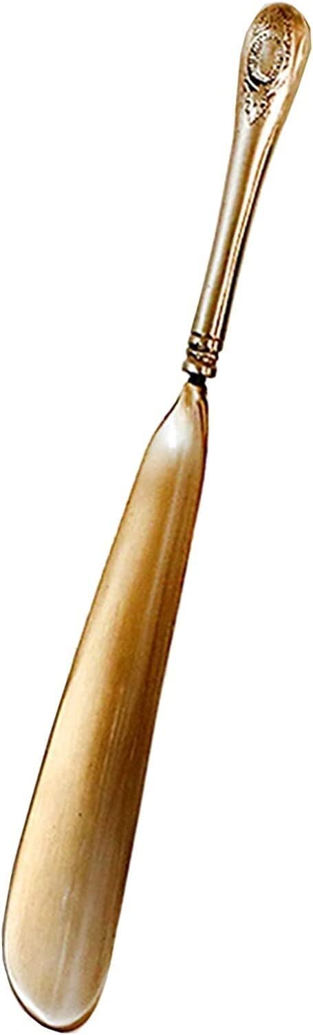 Calzador,Calzador de Metal, Calzador de Mano Largo for Hombres, Mujeres y niños, Calzador de Cobre Puro de 12,5 Pulgadas, Calzador portátil, ayudante de Palo