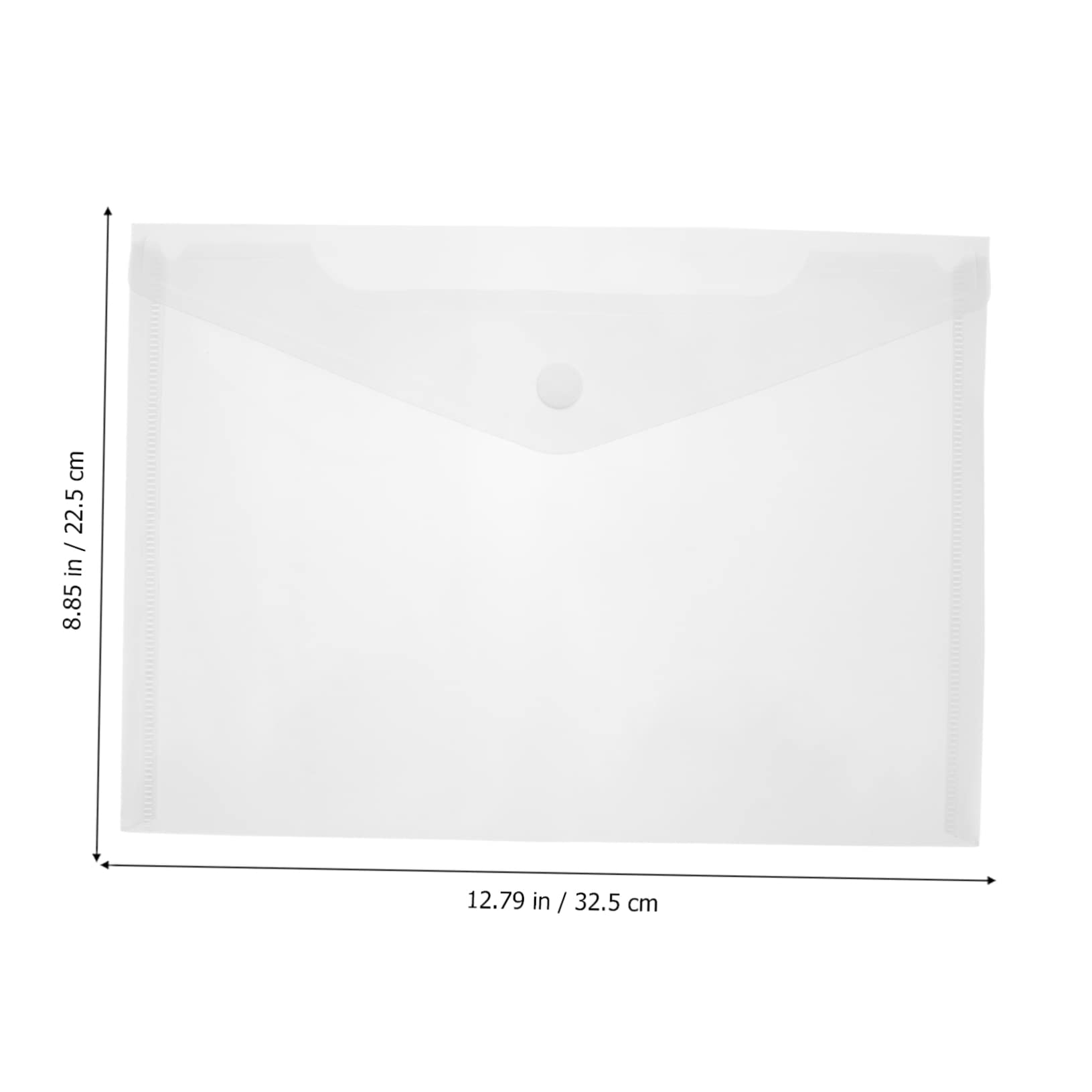 OSALADI Borsa Portadocumenti A4 in Plastica Trasparente Chiusura a Bottone, 40 Pezzi, Custodia per Documenti Ufficio, File Bag Waterproof per Studenti e Lavoro