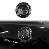 Jstotrim Carbon fiber fuel tank cover trim Accessories Gas Door For Dodge Challenger 2008-2023
