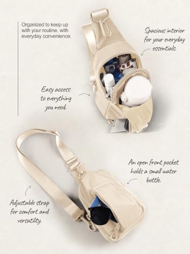Image of ODODOS Sling Bag with Adjustable Straps Crossbody Chest Bag Lightweight Backpack for Casual Traveling Hiking