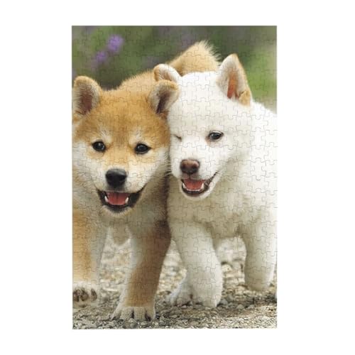 2匹の散歩犬 300ピース ジグソーパズル 大人向け難しい 破片なし カチっとハマる 誕生日 おしゃれ インテリア ギフトハウス (38×26cm)