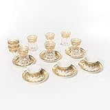 Flanacom Tee- oder Kaffee-Service im orientlisch / türkischen / arabischen Design mit feinen goldenen Ornamenten