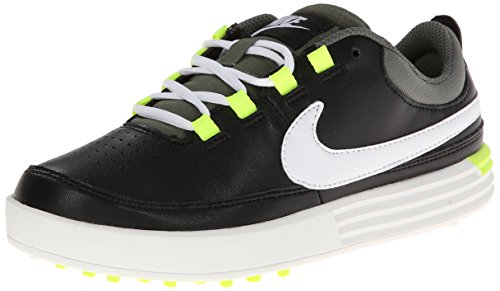 NIKE Golf Boys' VT JR Golf Boys' Shoe, Black/White Volt, 5 M US Big Kid