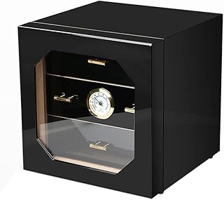 Humidors Large-Capacity Cigar Box can Hold About 35 Pieces moisturizing Cedar Wood Cigar Box Piano Paint Cigar Box and Cigar Display Cabinet