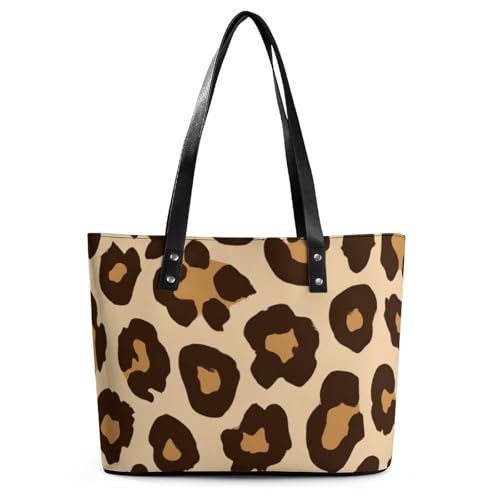 Fashion Leather Tote Bag Travel Work Daily Essentials Handbag Unisex Handbag