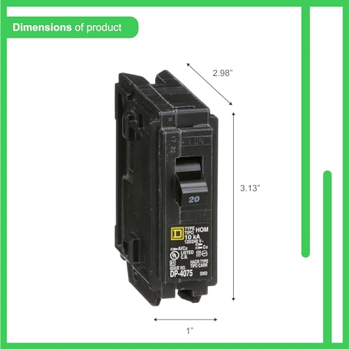 Schneider Electric HOM120CP Homeline 20 Amp Single-Pole Circuit Breaker thumb #2