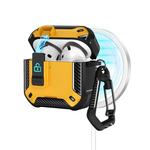 Coque Airpods Pro jaune silicone antichoc pour le sport et voyage