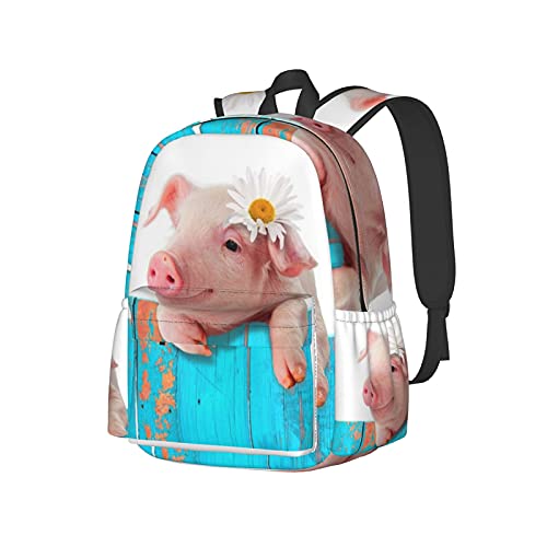 Sac à dos ordinateur 17 pouces cochon rigolo pour soulager le dos des étudiants