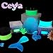 Ceya Fluorescent Blue Glow Powder, 5.3oz/150g Glow in The Dark Pigment Powder, Luminous Powder Resin Color Pigment, Fluorescent Pigment Dye for Epoxy Resin Slime Paint Nail Art Party DIY Crafts