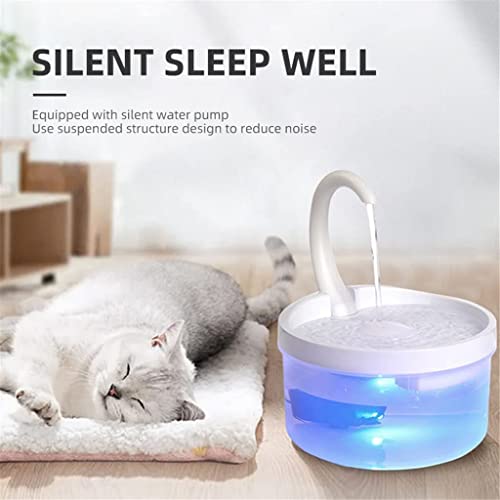 Fuente de agua automática para gato 2L con luz LED USB miniatura 3