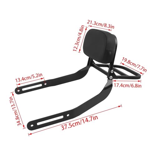 Dossier arrière moto avec coussin anti-fatigue pour Eliminator 500 450 - 3