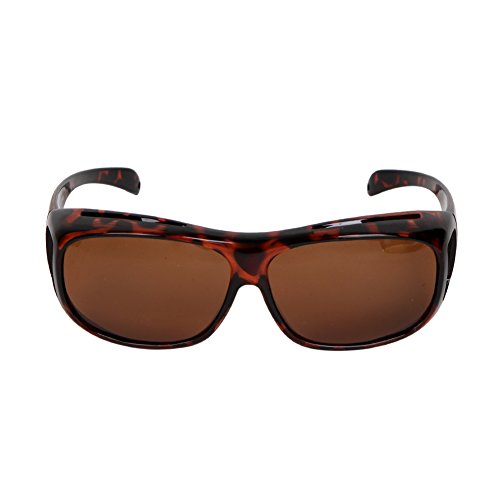 image for Freeprint Polarized Solar Shield Fit Over Glasses Driving, Leopard, Si