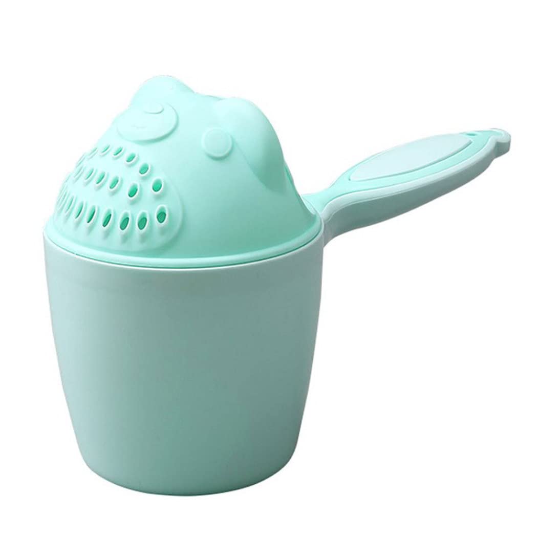 Copa de champú para bebés Lavado de la peluquería Jarra de bebé Jug Baby Shower Baño Copa Agua Batinero Bailer Copa de champú Jarra de baño para bebés 1 por ciento verde