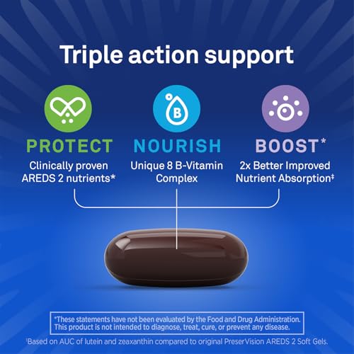 Image of PreserVision AREDS3 Eye Vitamins, #1 Eye Doctor Recommended Brand, AREDS2 Formula with Additional 8 B-Vitamin Complex, Promotes Healthy Cellular Eye Function*, 3-in-1 Macular Supplement, 160 Softgels