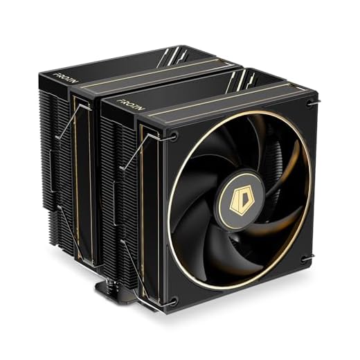 ID-COOLING FROZN A620 GDL Limited Edition Dual-Tower Air CPU Cooler, 6 Heatpipes, Dual 120x120x27mm FDB Fans, Black CPU Cooler with Golden Lines Decorated, Support LGA1851/1700/1200/115X; AMD AM5/AM4