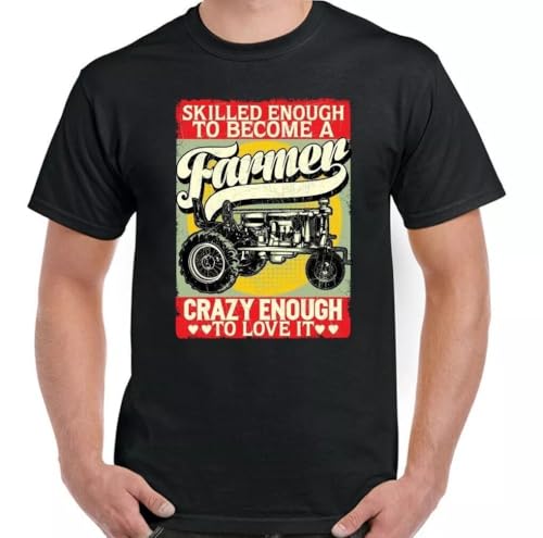 GFG23rwer Farming T-Shirt Farmer Skilled Mens Funny Farm Tractor Driver Joke Birthday Top