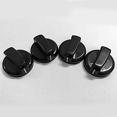 Pinzhi 4X Negro Interruptor Plástico Control Perilla para Cocina de Gas Estufa...