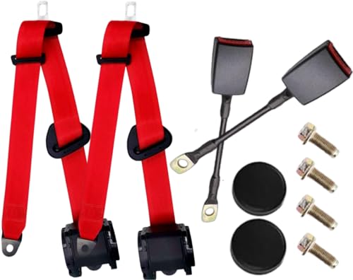 Selling a Car with a Broken Seat Belt? Legality & Risks 4 2 Pack 3 Point Seat Belt Pads Universal Adjustable Retractable Lap Set for Go Kart,Club Golf Cart,UTV,VR,Minivan Van, SUV, Cars, Buggies,Pickup and Truck for Modification Belts Kits (Red)