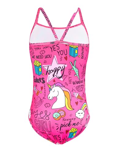 Image of Snowheart Girls Swimsuit One-Piece Bathing Suits Multicolor Kids Sport Summer Beach Swimwear for 2-12 Years Old