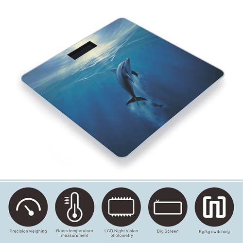 Báscula digital de baño Dolphin in The Ocean con LCD miniatura 3
