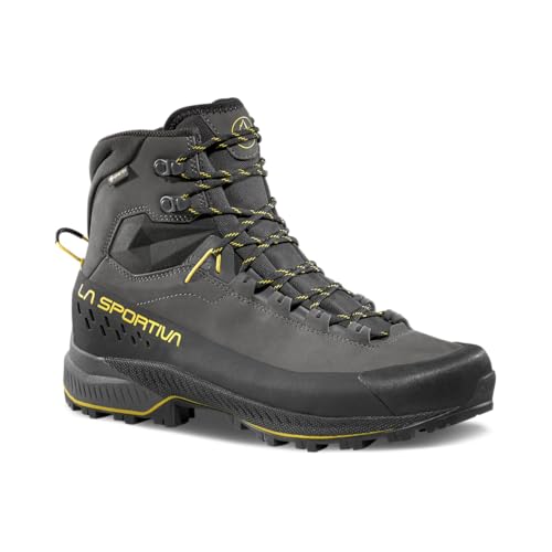 LA SPORTIVA TX5 Evo Mid GTX wasserdichte und stabile Herren Wanderschuhe mit griffiger Sohle und Goretex Membrane Carbon/Yellow EU 46,5