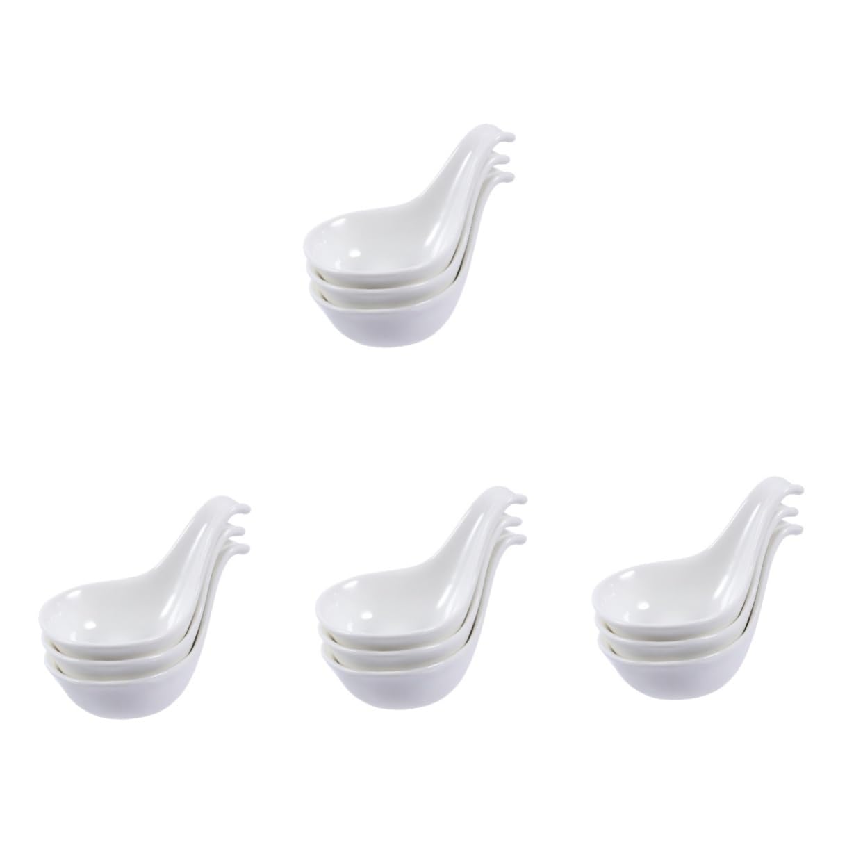 Amosfun Amuse-gueule 12 Stk Gericht Küchenarmatur Kitchen Accessories Nachtisch Schälchen Küchengadges Chinesische Suppenlöffel Saucenteller Aus Porzellan Gewürzplatte Kaviar Behälter Keramik Weiß