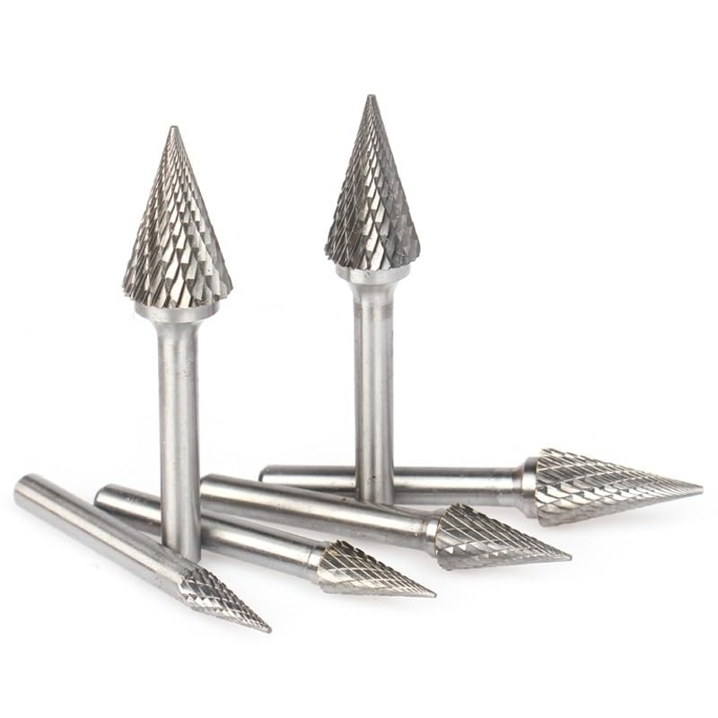 1/6 piezas de brocas de carburo de tungsteno, limas rotativas, cabezales de grabado for tallado de madera, juegos de herramientas manuales for amolar metal.(6Pcs(MX06-MX16))