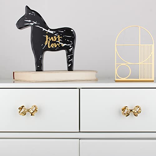 Thick Brass Bow Shape Cabinets Knobs For Cabinet Drawer Cupboard Pulls Handle Perfect Decor Furniture Accessories 2 Pieces, Gold #TOP7