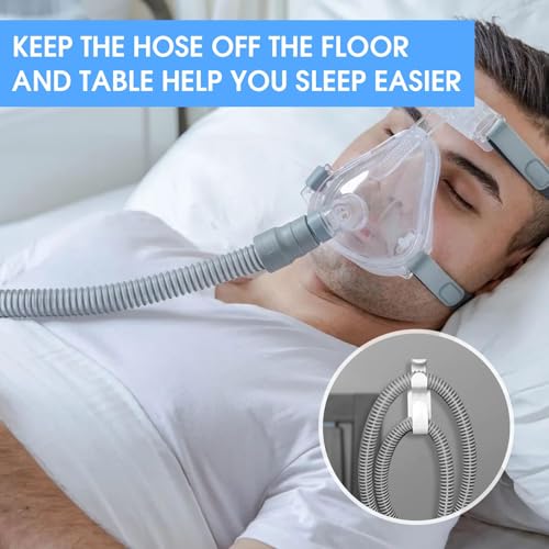 2 Stück CPAP Schlauchhalter – Wandhalterung für CPAP Geräte, stabil & wiederverwendbar, mit 2 Klebepads, verhindert Schlauchverwicklungen, kompatibles Löwenstein CPAP Zubehör, einfache Montage