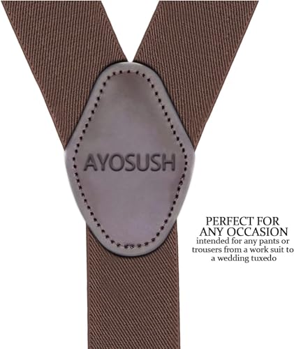 Image of Hook Suspenders for Men Swivel Hooks Adjustable Elastic Retro Suspenders