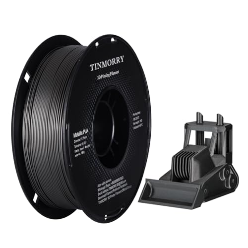 Image of PLA 3D Printer Filament, TINMORRY Metallic PLA Filament 1.75mm, 1 KG, 1 Spool, Space Grey