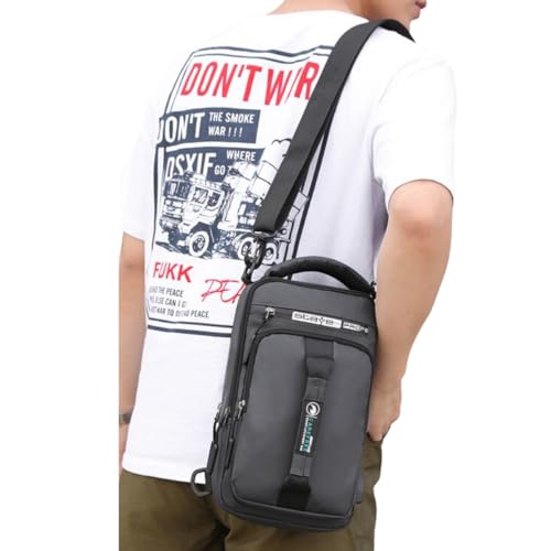 Mochila Masculina Transversal De Ombro Shoulderbag Lateral (Cinza)