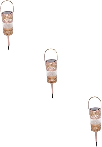 DOITOOL 3pcs Solar Decorative Lights Solar Powered Lights Solar Walkway Lights Solar Lights Lampara Solar para Exterior Garden Lights Solar Powered