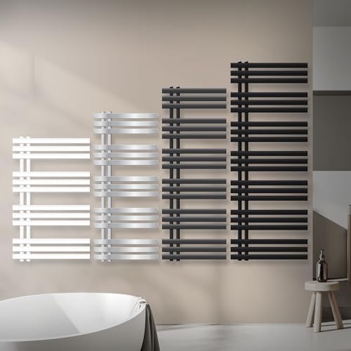 LuxeBath Radiador Toallero de Baño Iron EM 500 x 1000 mm, Antracita, Calefacción de Diseño Plano, Calentador-Secador de Toallas de Panel, Estufa de Pa...