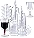KAHEIGN 50 Piezas Copas de Vino de Plástico, 170ml Copas de Cata de Vino Transparentes Tallo Reutilizable Copas de Vino de Fiesta Tazas de Postre para Whisky Champán Cerveza Pudín Mousse (12 x 6,5cm)
