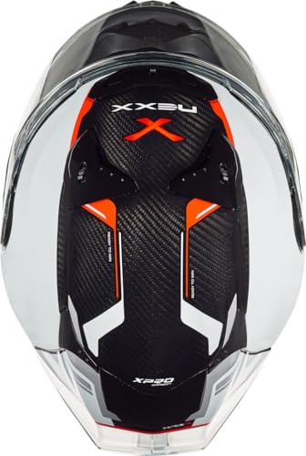 NEXX X.R3R Carbon Helm, weiß/rot, XL (61/62)