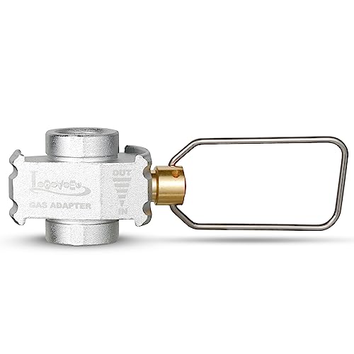 LSOSVSEU Fuel Saver Devices for Camping Flip Fuel Transfer Device for Isobutane/Propane Canisters Butane Refill Adapter Consolidate Partial Fuel Canisters