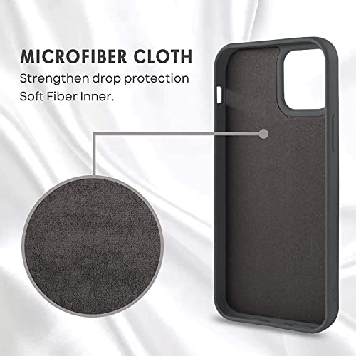Image of DIZORO Microfiber Candy Case Compatible for iPhone 11 Pro Max Smooth Touch Cushion Liquid Soft Silicone Gel Rubber Phone Cases Non-Slip Full Body Protective Shockproof Back Cover| (Space Grey)