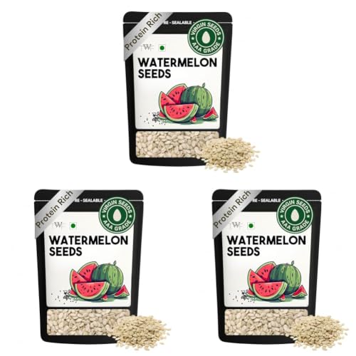 Image of TWF Virgin Watermelon Seeds | 200g | AAA Grade Seeds for Eating | Gluten Free | Tarbuj Beej | Magaj Seeds | Non GMO | Rich In Protein & Dietary Fibre | Without Shell | Resealable Pack | Healthy Snack | Unroasted | Unsalted | Highest Natural Potency